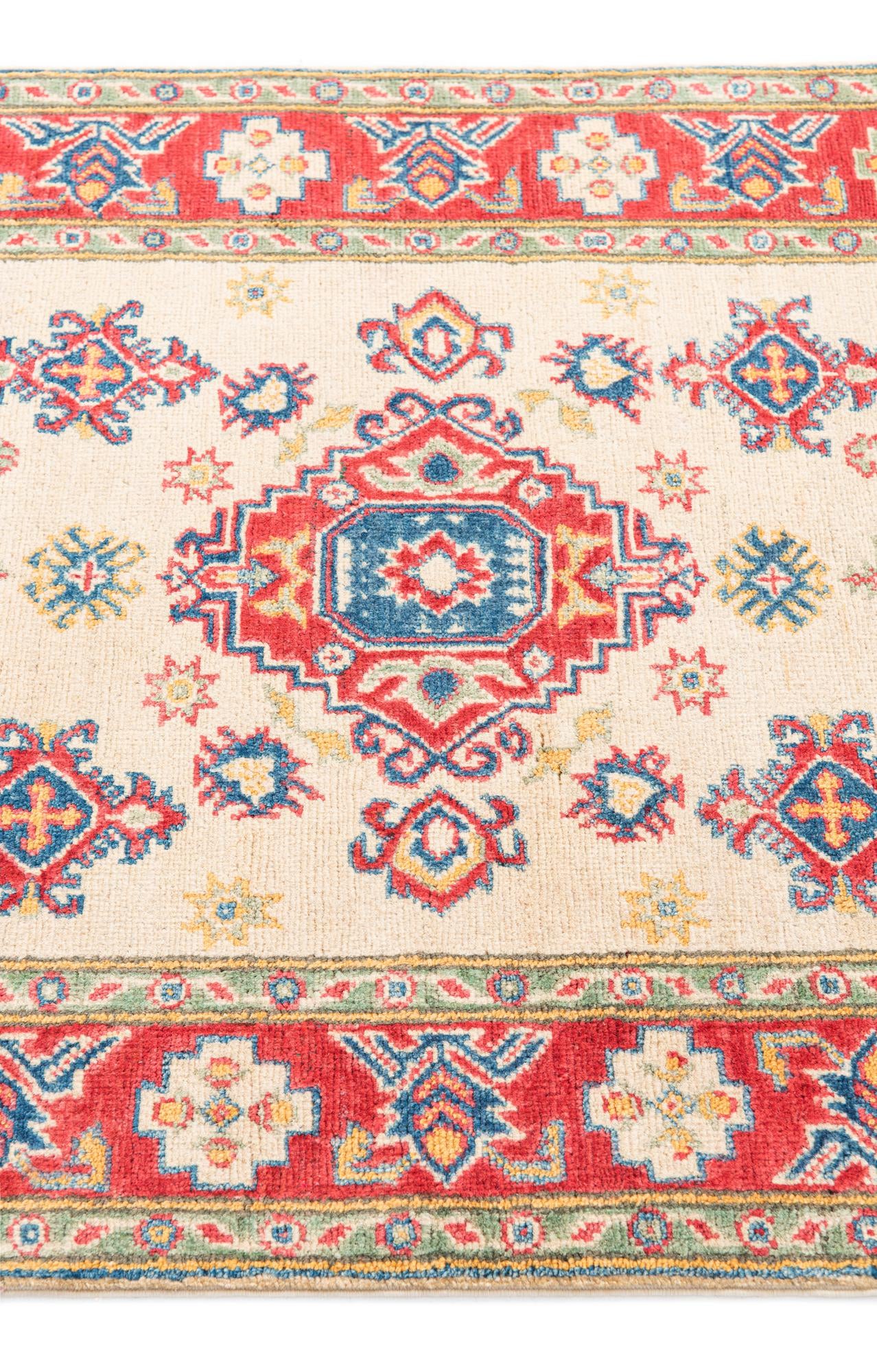 3' 2 x 5' 2 Hand Knotted Kazak Rug