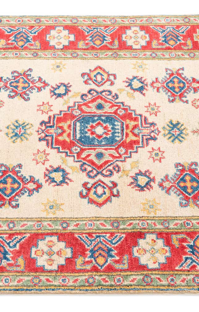 3' 2 x 5' 2 Hand Knotted Kazak Rug
