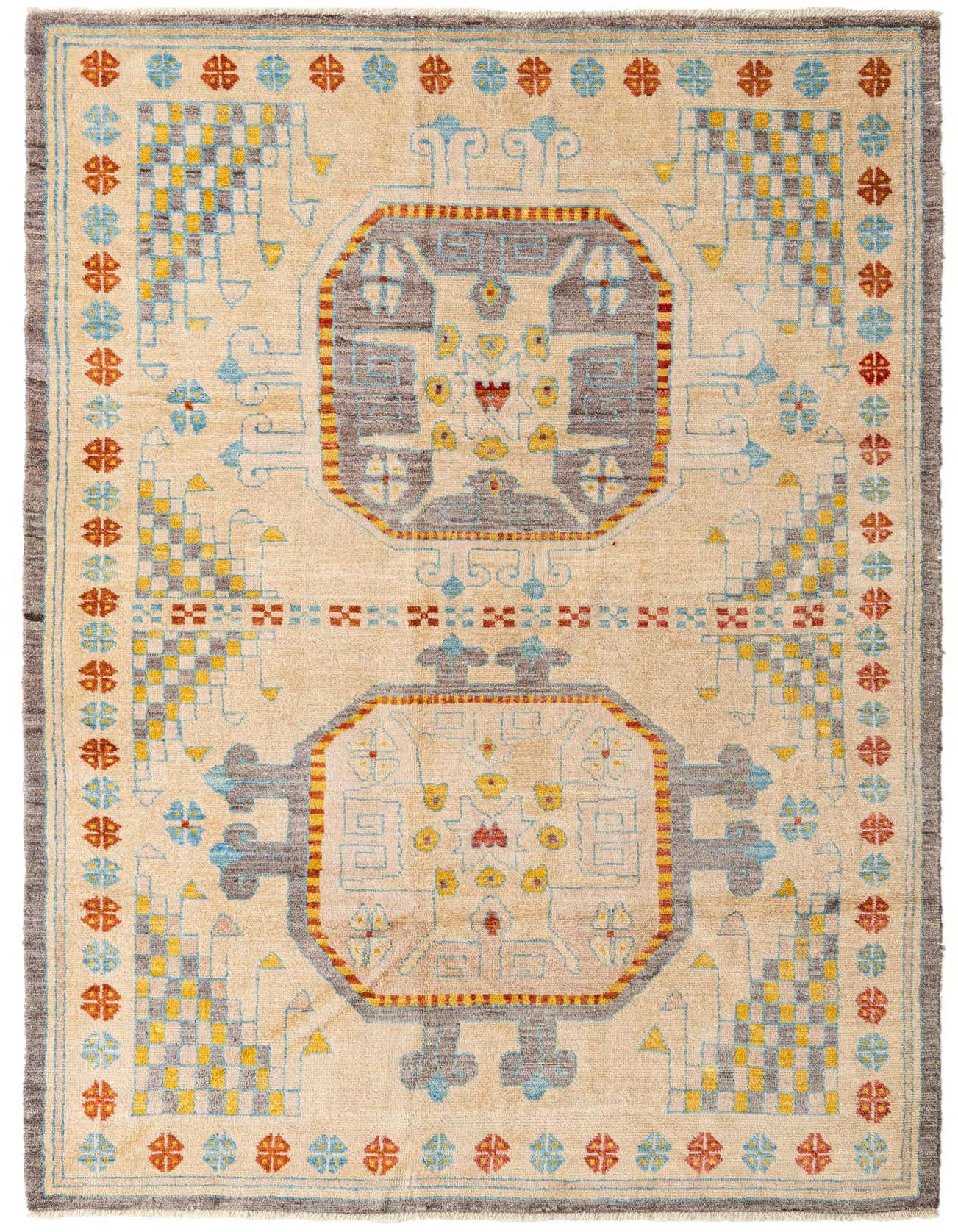 6' 6 x 10' 1 Hand Knotted Kazak Rug