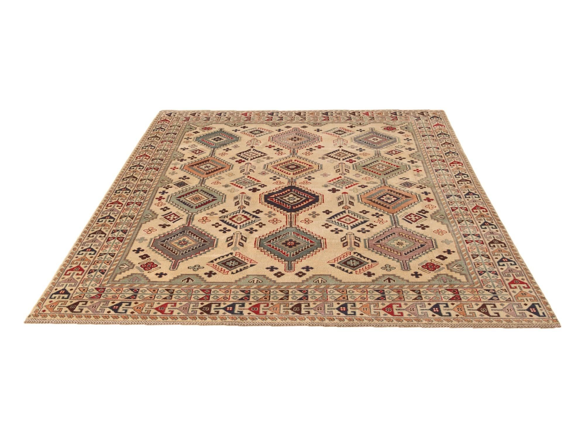 6' 8 x 9' 10 Hand Knotted Kazak Rug