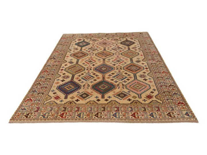 6' 8 x 9' 8 Hand Knotted Kazak Rug