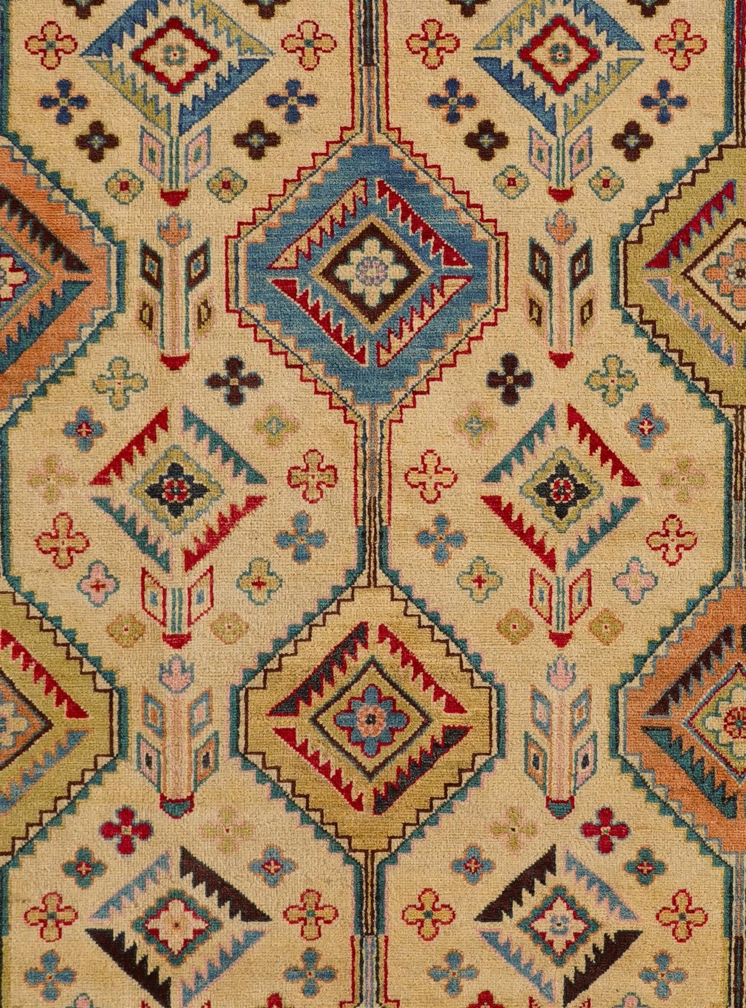 6' 8 x 9' 8 Hand Knotted Kazak Rug