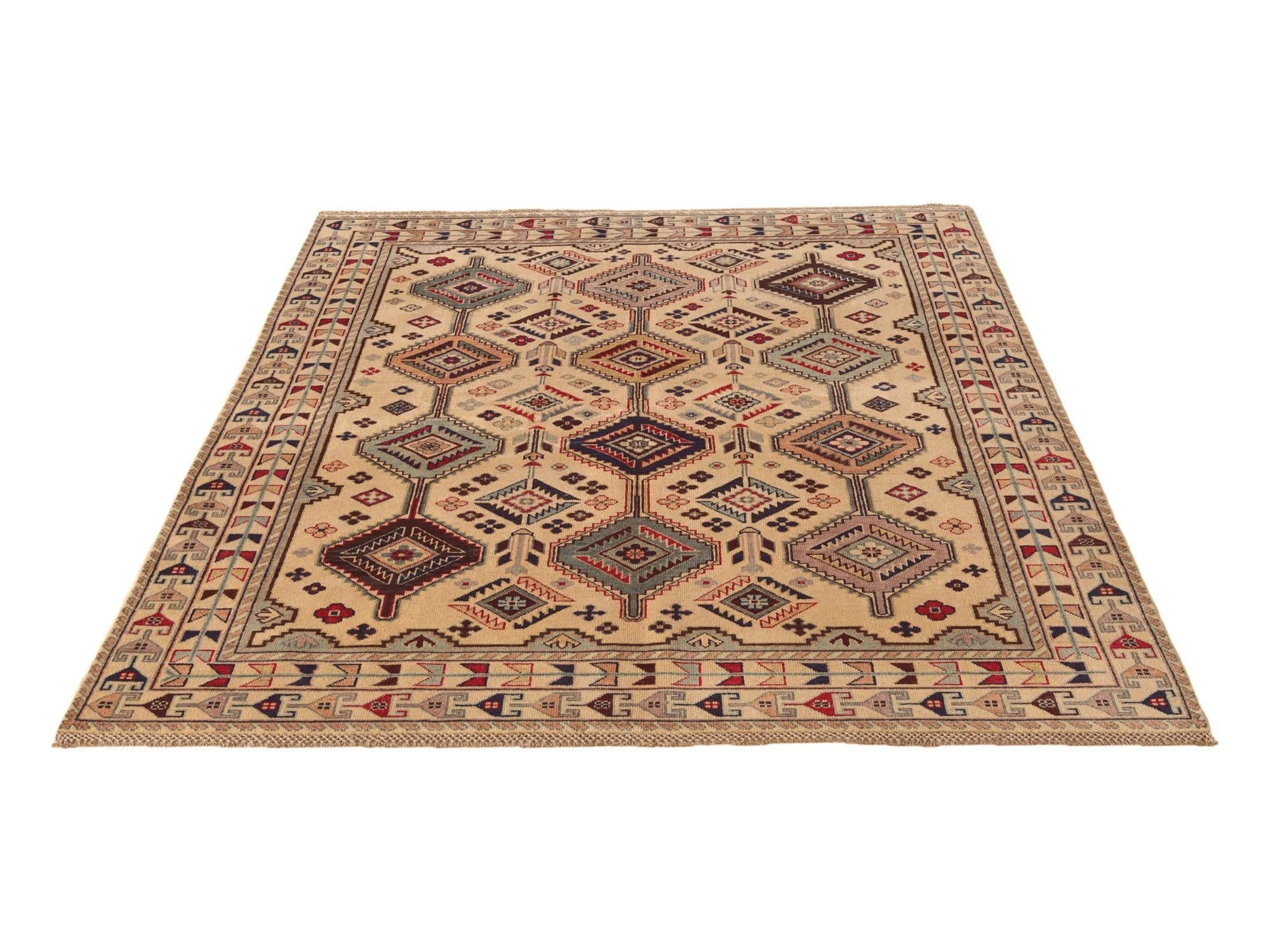 5' 8 x 7' 10 Hand Knotted Kazak Rug