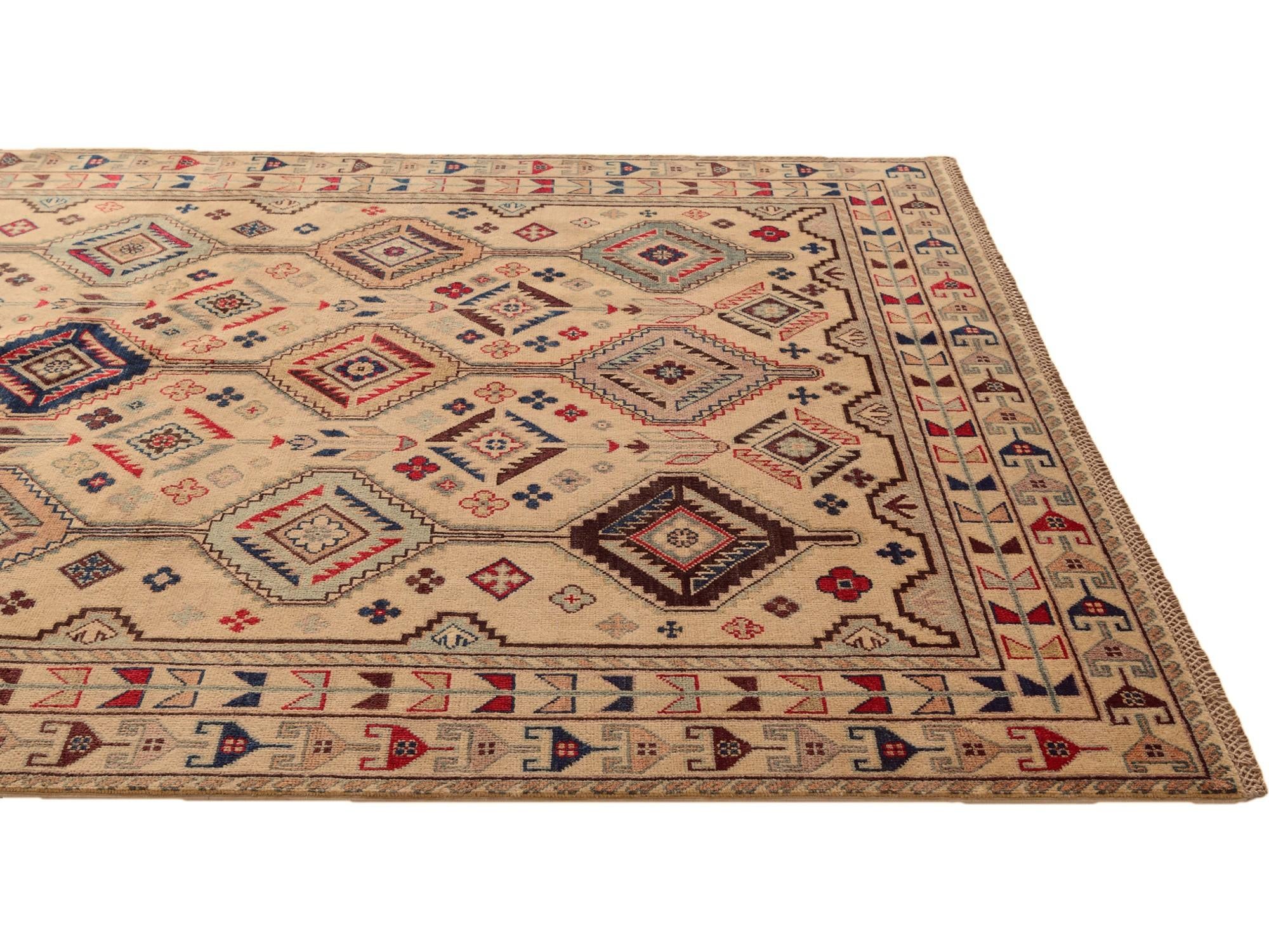 5' 8 x 7' 10 Hand Knotted Kazak Rug