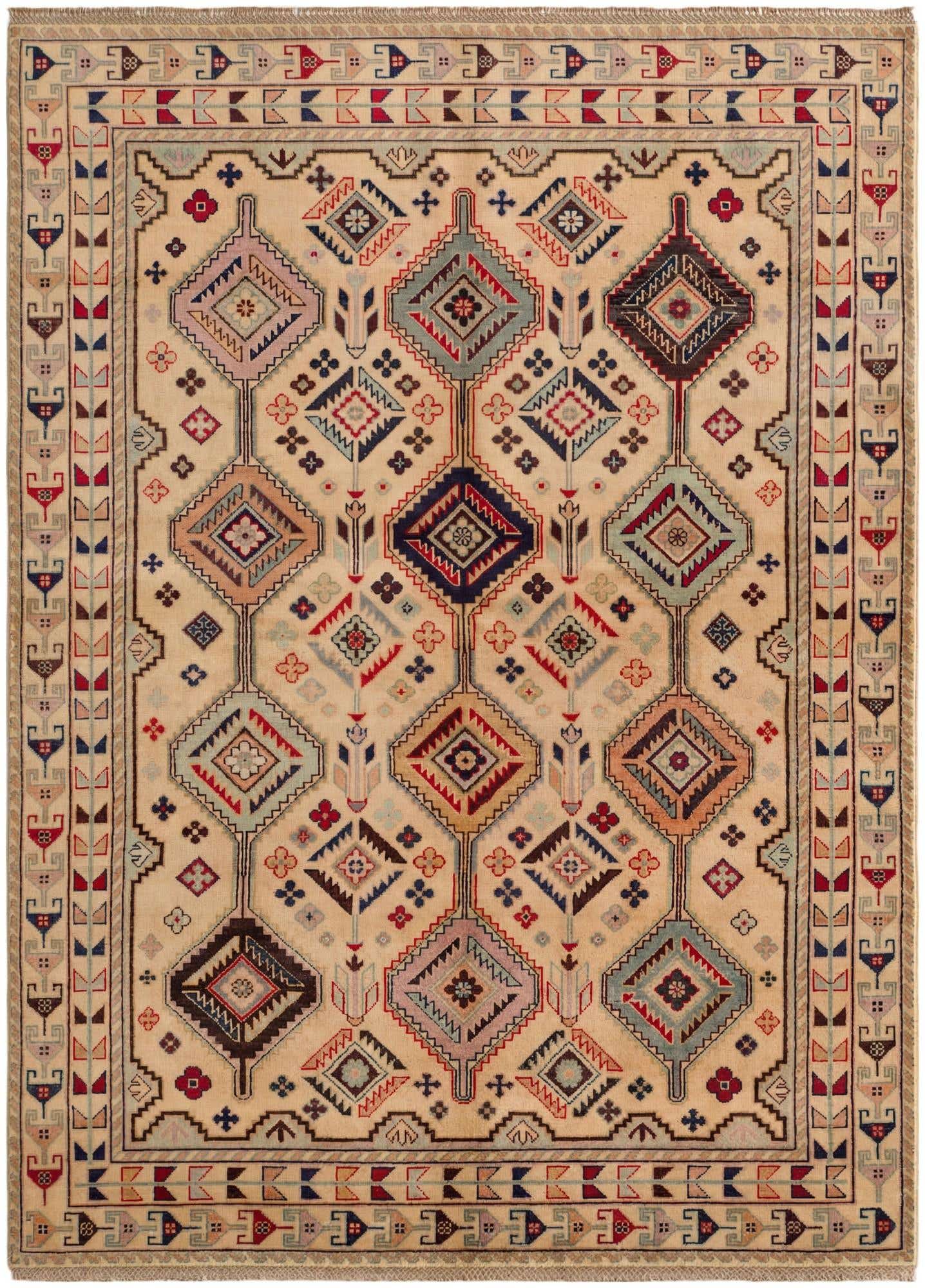 5' 8 x 7' 10 Hand Knotted Kazak Rug