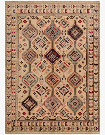 5' 8 x 7' 10 Hand Knotted Kazak Rug
