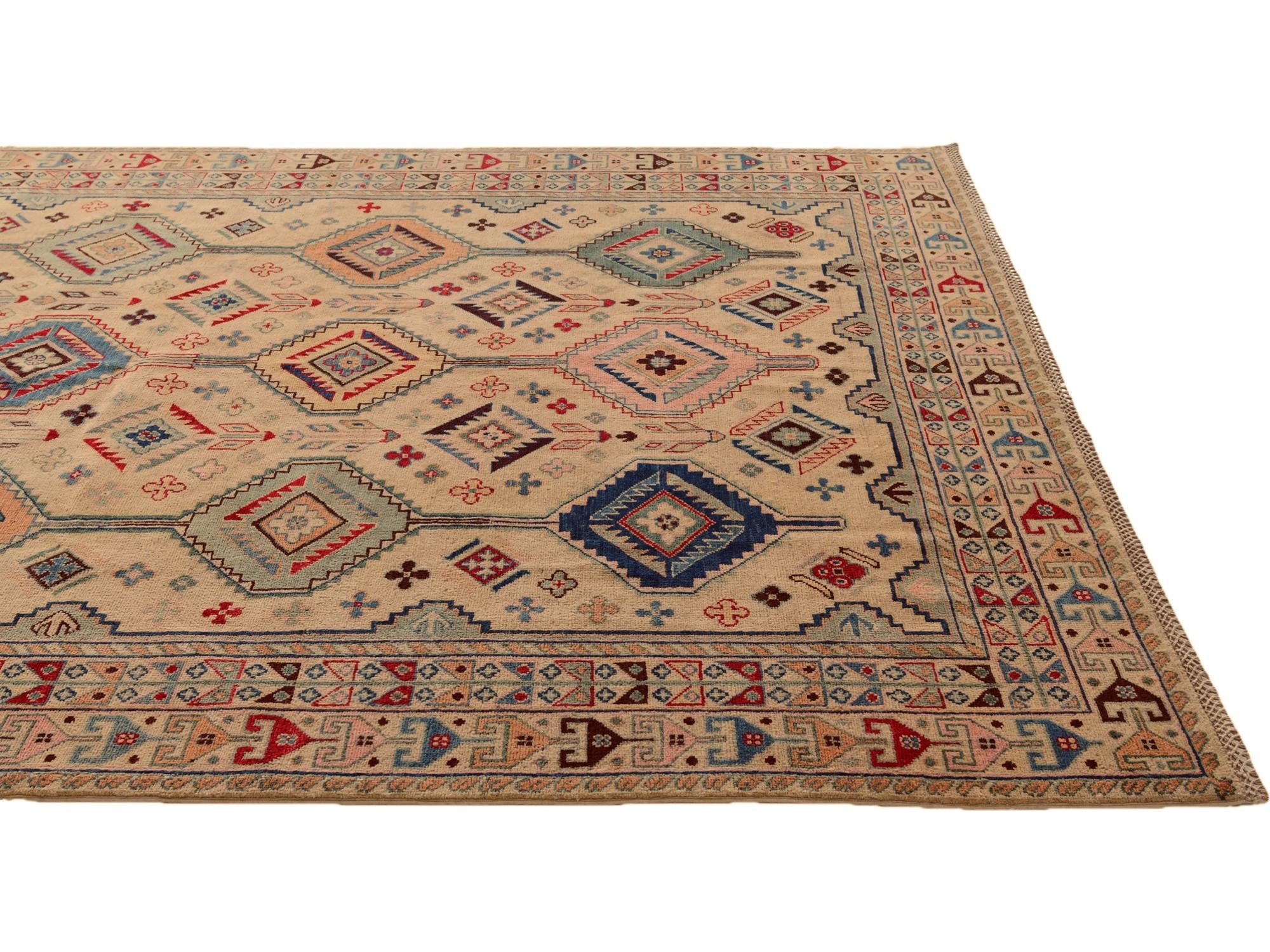 6' 6 x 9' 1 Hand Knotted Kazak Rug