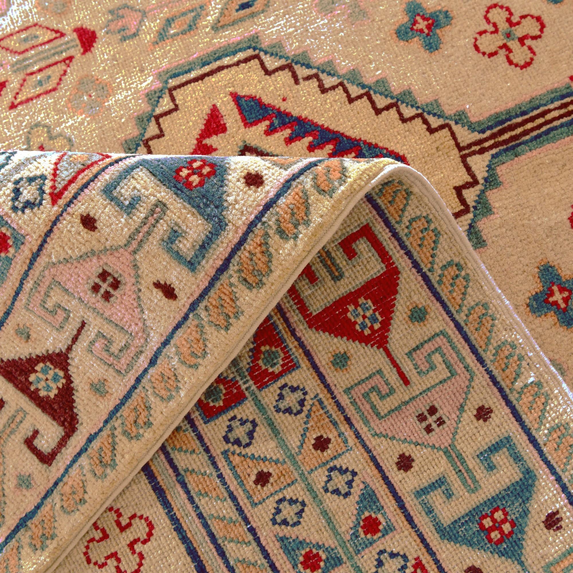 6' 6 x 9' 1 Hand Knotted Kazak Rug