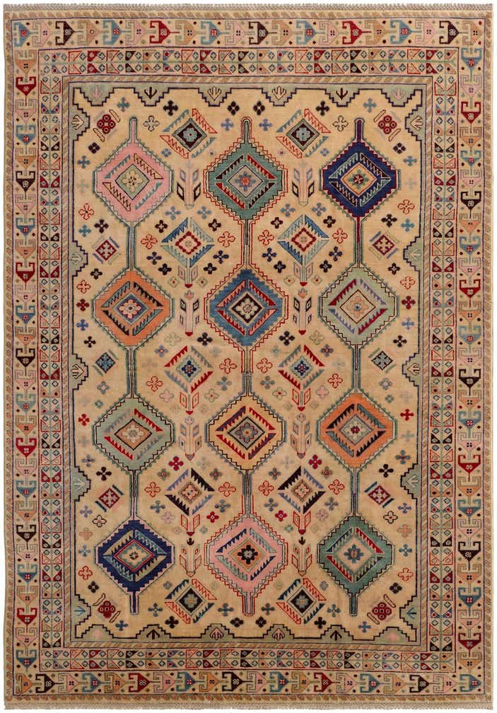 6' 6 x 9' 1 Hand Knotted Kazak Rug