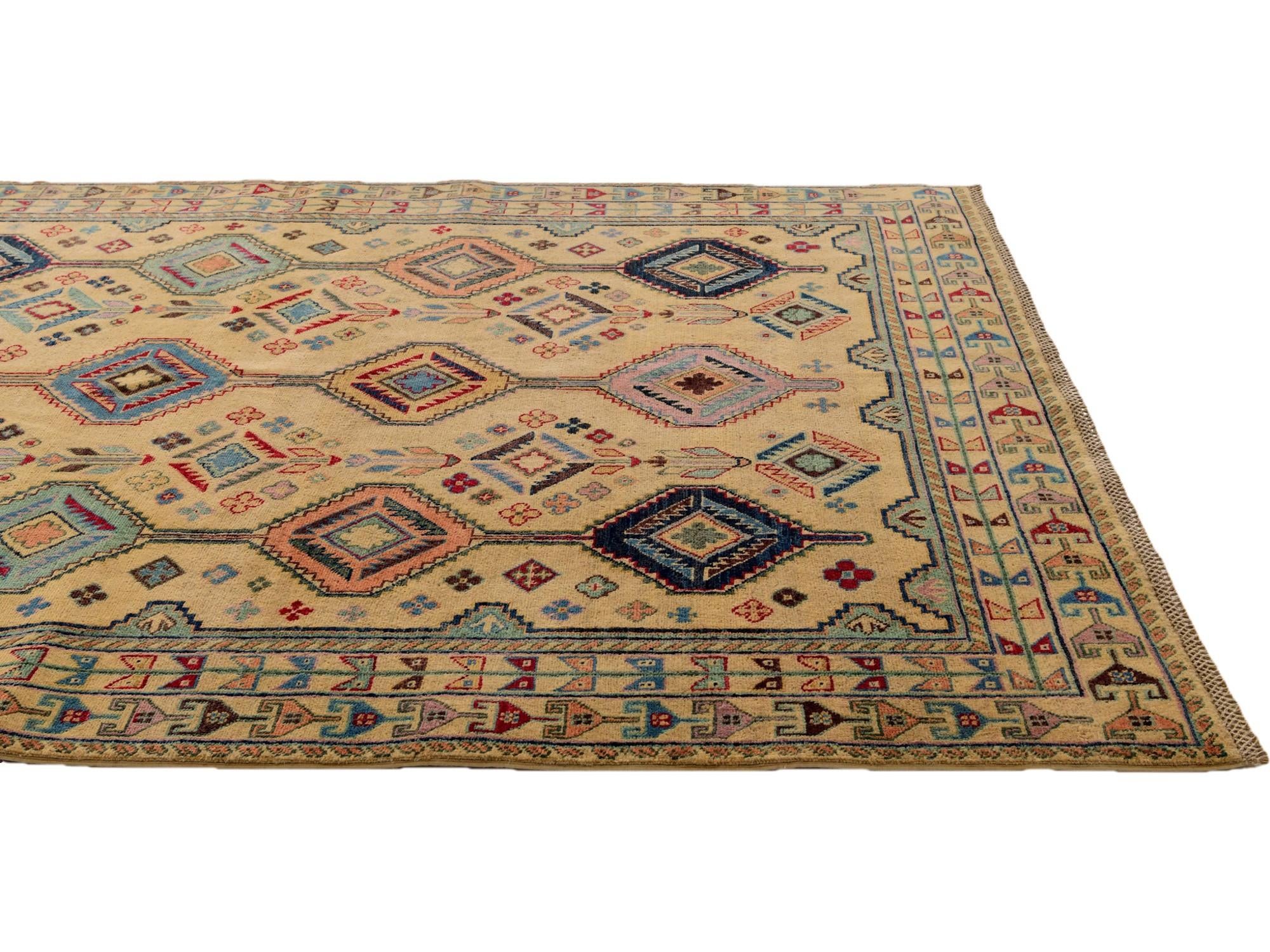 5' 8 x 7' 5 Hand Knotted Kazak Rug