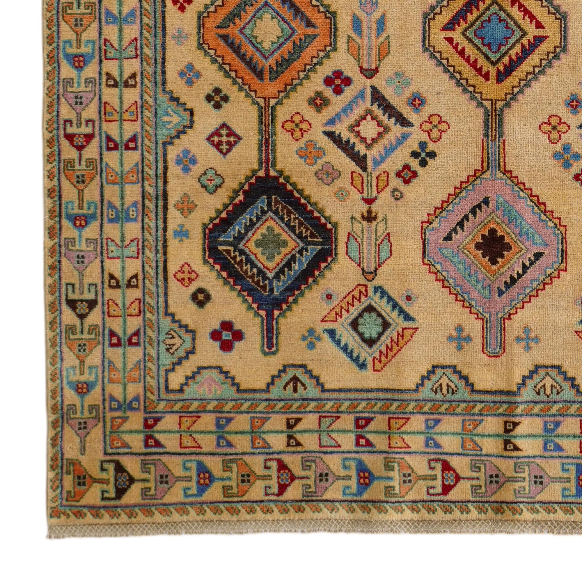 5' 8 x 7' 5 Hand Knotted Kazak Rug