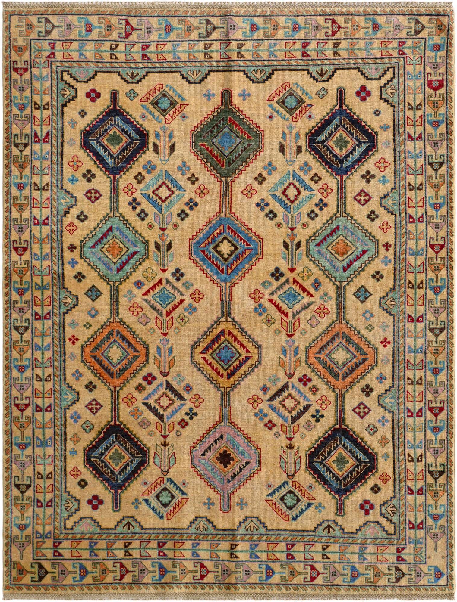 5' 8 x 7' 5 Hand Knotted Kazak Rug