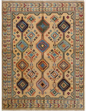 5' 8 x 7' 5 Hand Knotted Kazak Rug