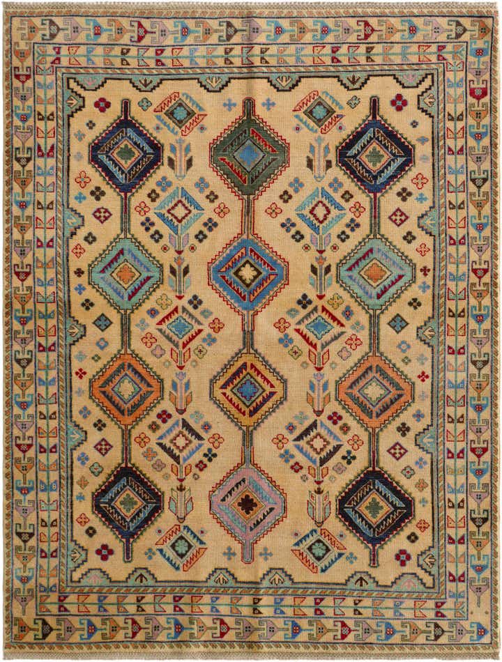5' 8 x 7' 5 Hand Knotted Kazak Rug