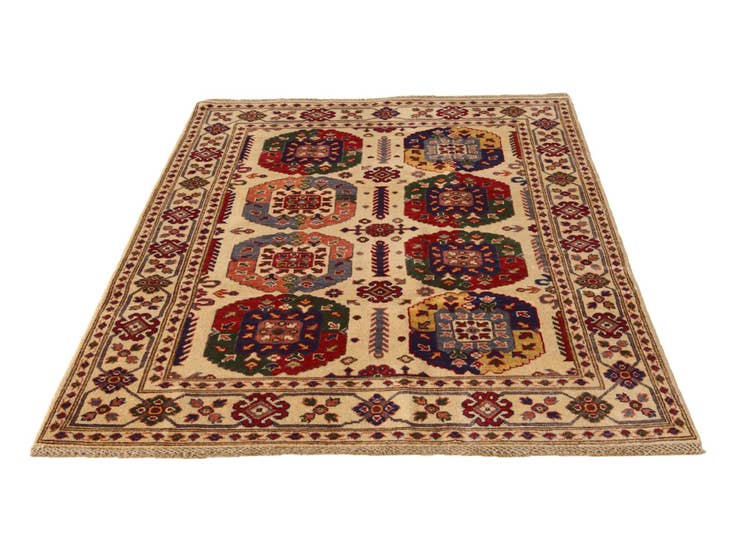 Detail image of 3' 10 x 5' 10 Hand Knotted Kazak Rug