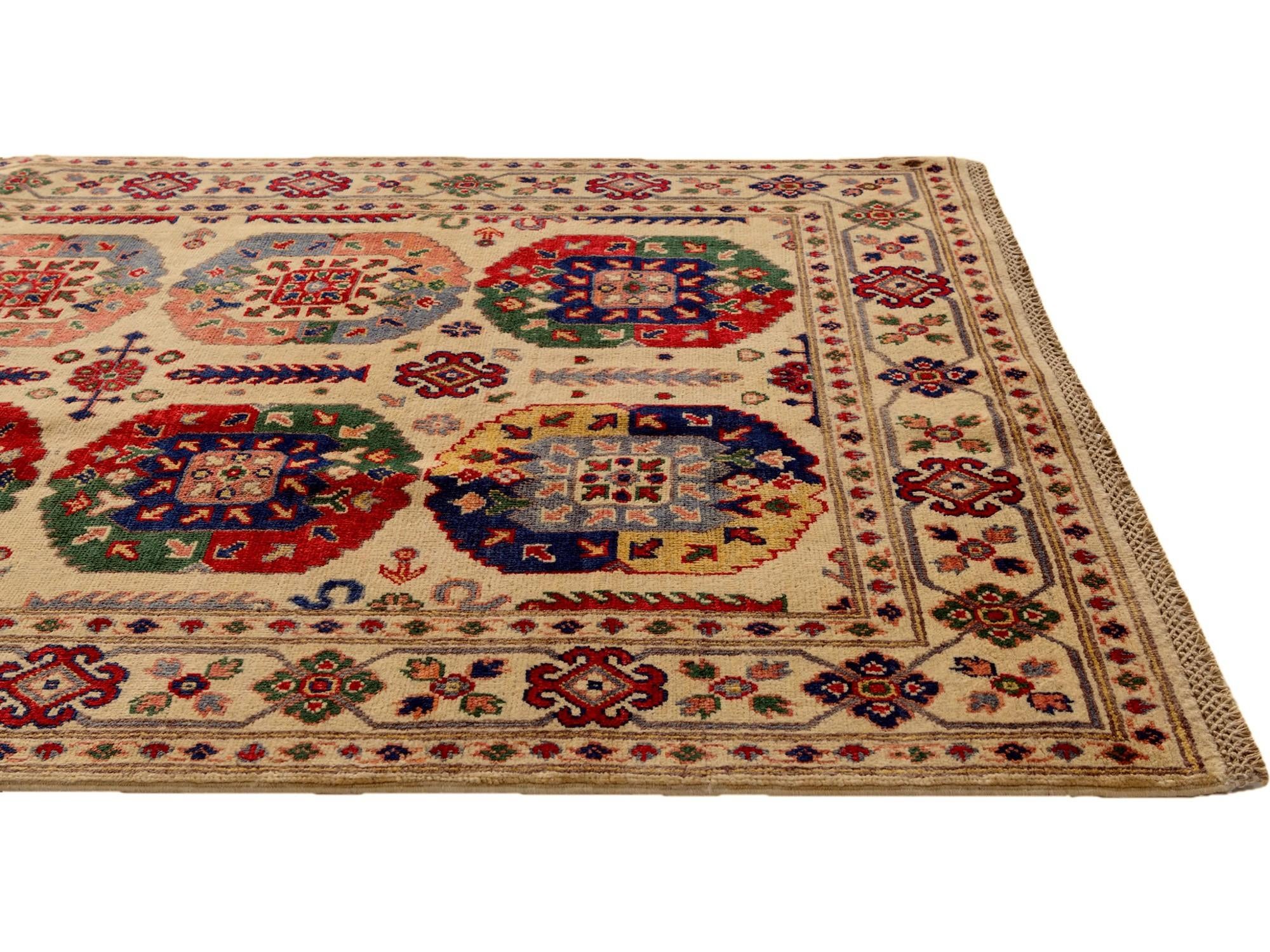 3' 10 x 5' 10 Hand Knotted Kazak Rug