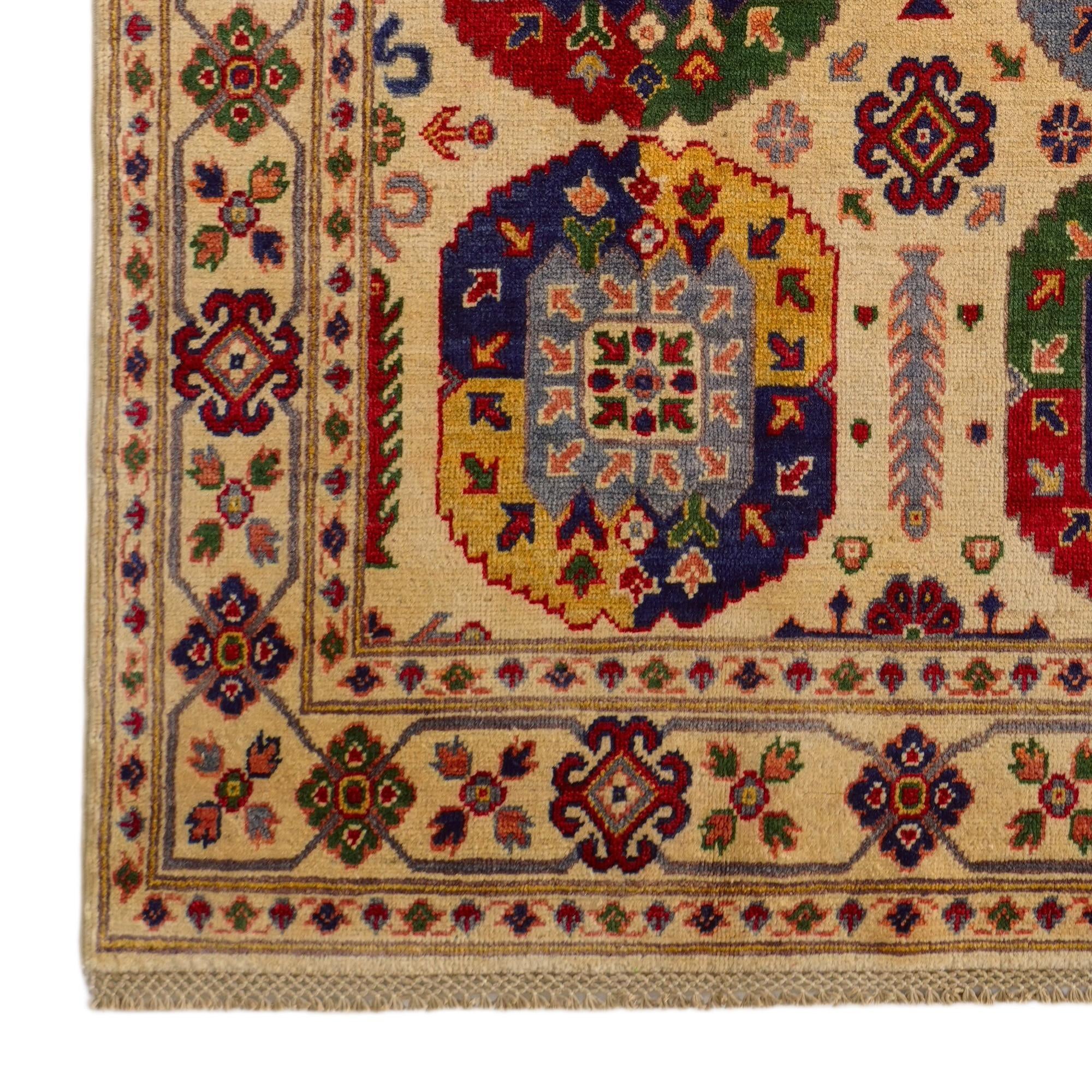 3' 10 x 5' 10 Hand Knotted Kazak Rug