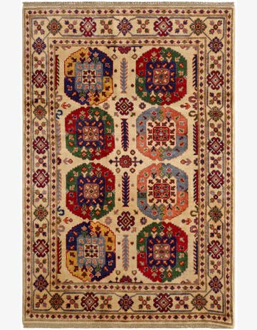 3' 10 x 5' 10 Hand Knotted Kazak Rug