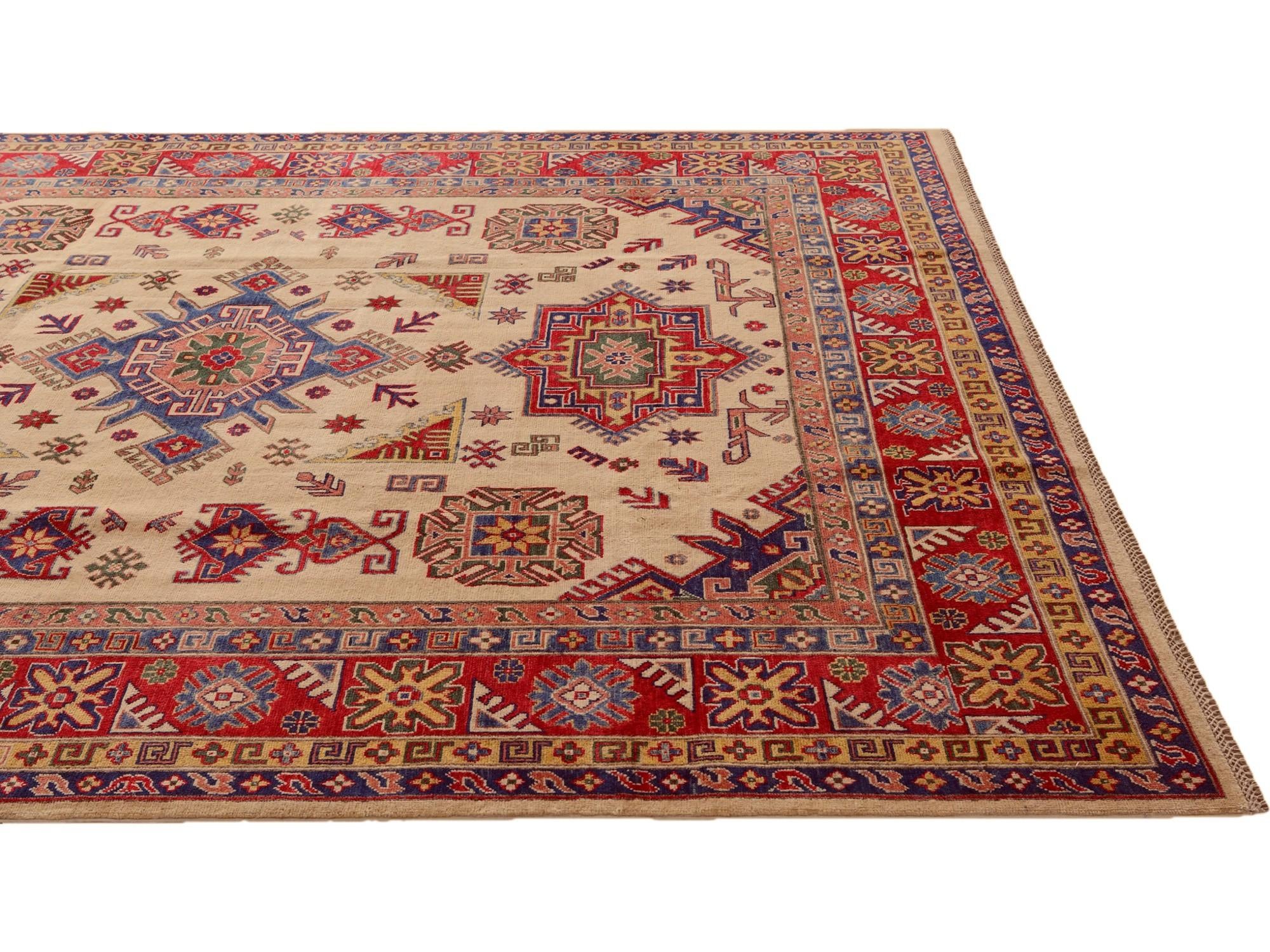 8' 1 x 9' 9 Hand Knotted Kazak Rug
