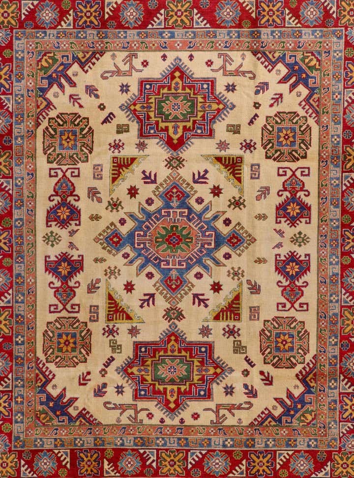8' 1 x 9' 9 Hand Knotted Kazak Rug