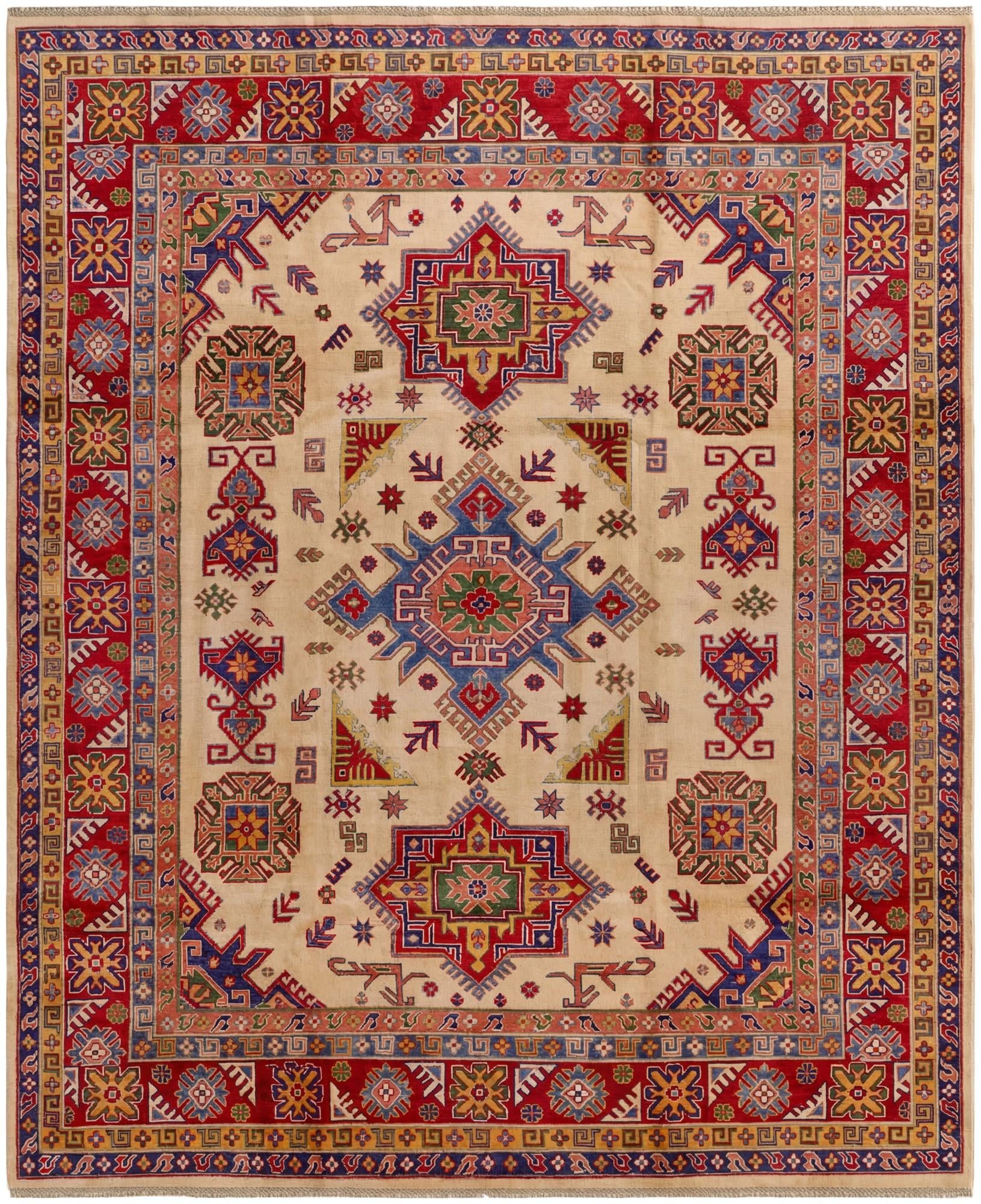 8' 1 x 9' 9 Hand Knotted Kazak Rug