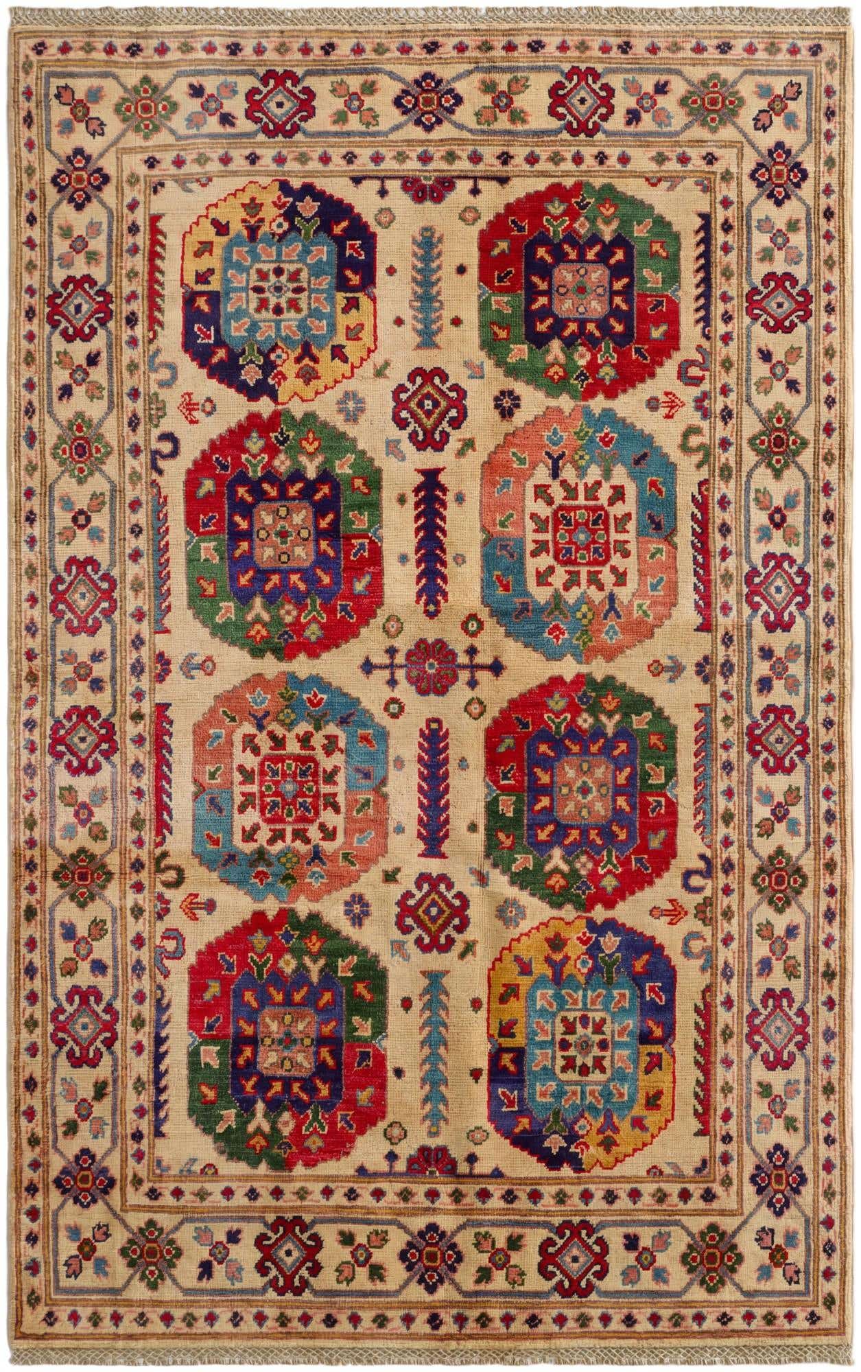 4' 1 x 6' 4 Hand Knotted Kazak Rug