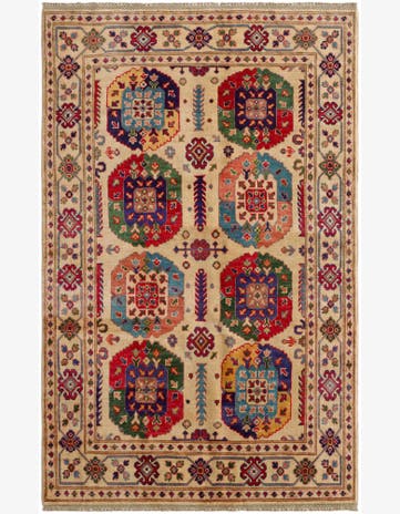 4' 1 x 6' 4 Hand Knotted Kazak Rug