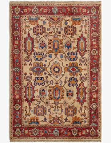3' 10 x 5' 9 Hand Knotted Kazak Rug