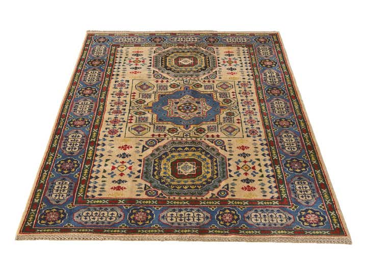4' 1 x 5' 10 Hand Knotted Kazak Rug