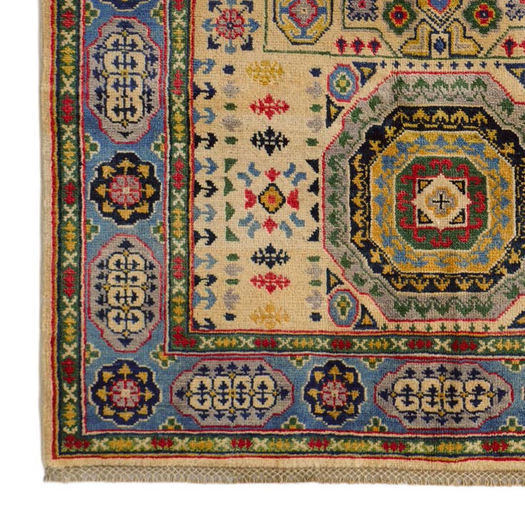 Detail image of 4' 1 x 5' 10 Hand Knotted Kazak Rug