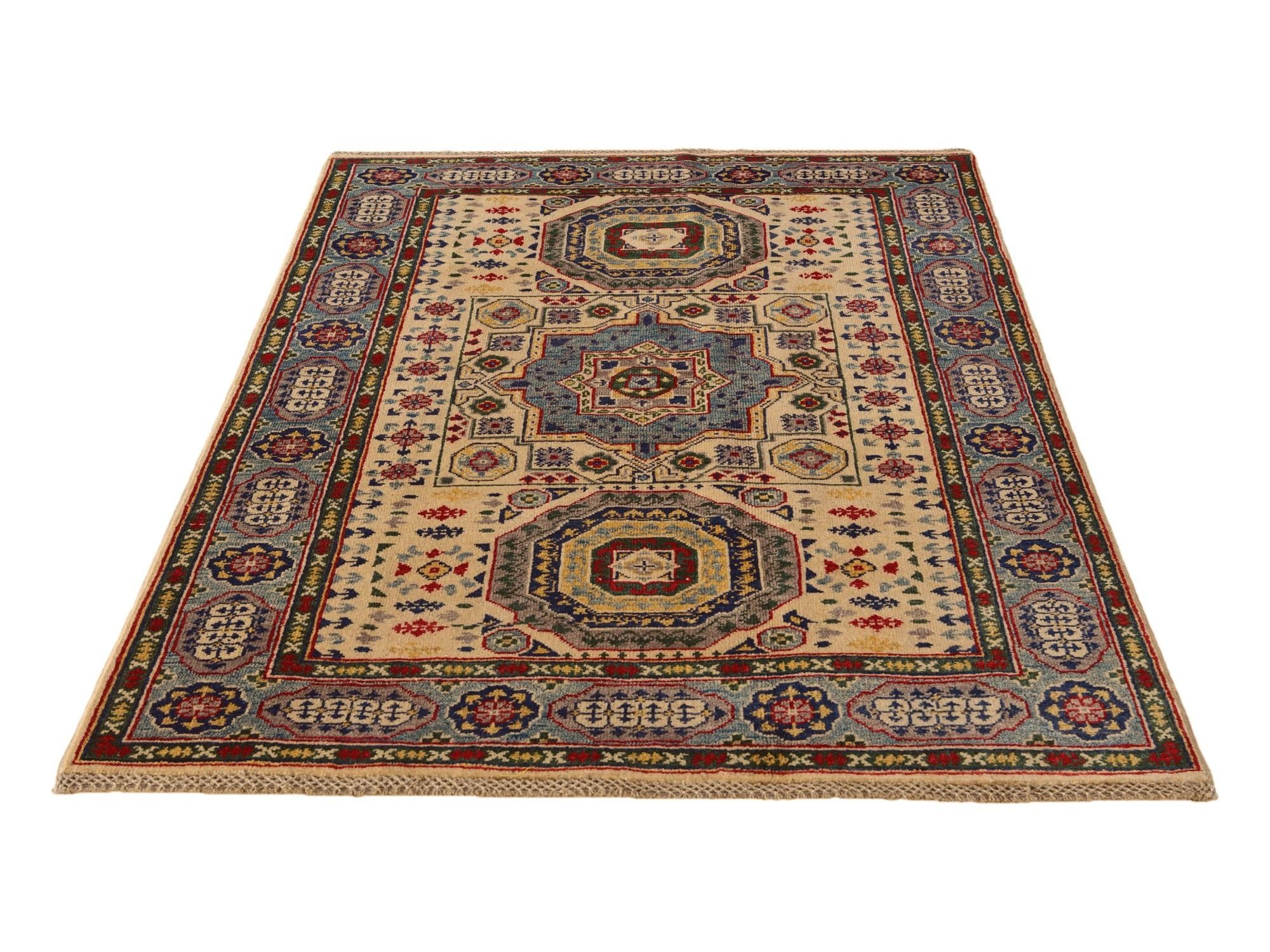 3' 11 x 5' 7 Hand Knotted Kazak Rug