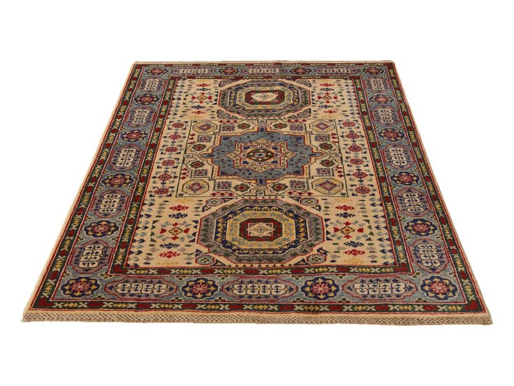 Detail image of 3' 11 x 5' 7 Hand Knotted Kazak Rug