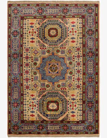 3' 11 x 5' 7 Hand Knotted Kazak Rug
