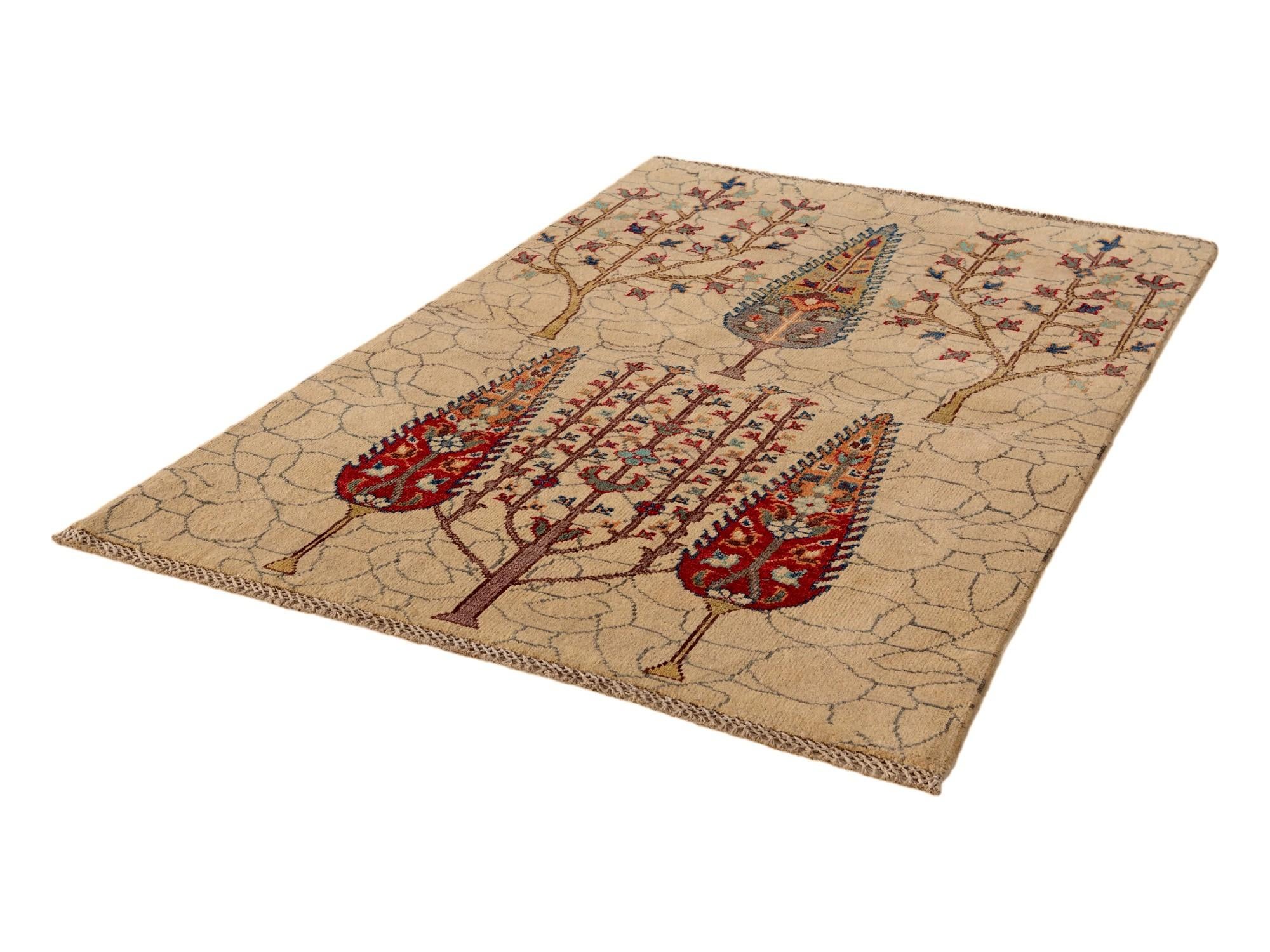 3' 3 x 4' 9 Hand Knotted Kazak Rug