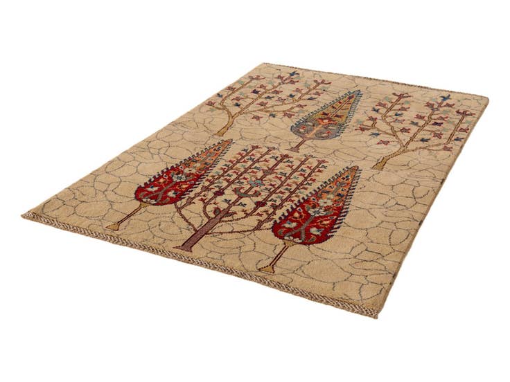Detail image of 3' 3 x 4' 9 Hand Knotted Kazak Rug