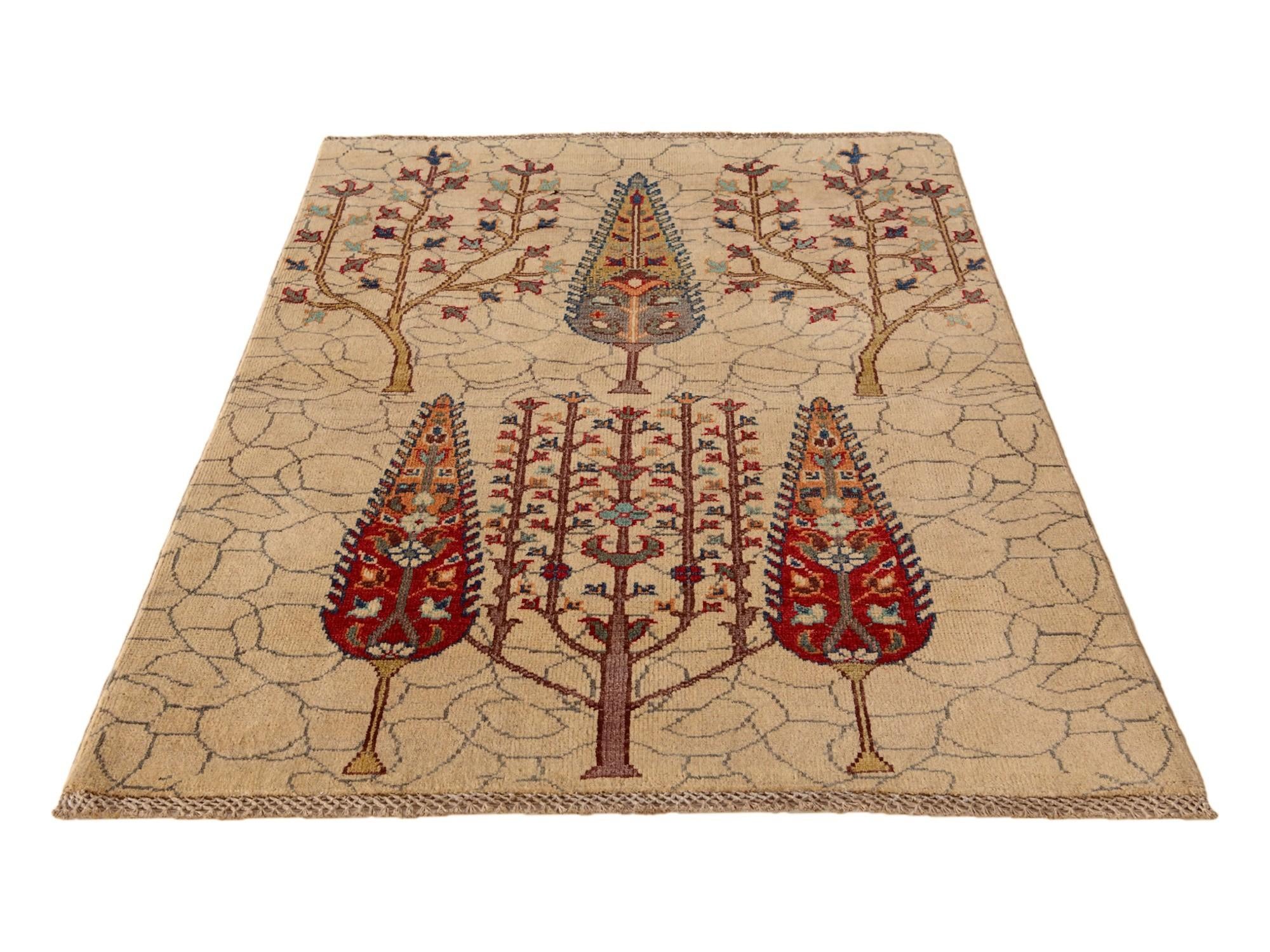 3' 3 x 4' 9 Hand Knotted Kazak Rug
