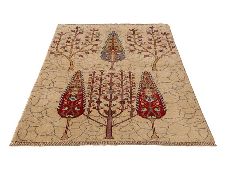 Detail image of 3' 3 x 4' 9 Hand Knotted Kazak Rug