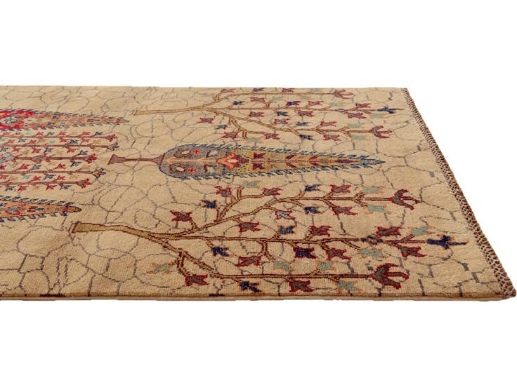 Detail image of 3' 3 x 4' 9 Hand Knotted Kazak Rug