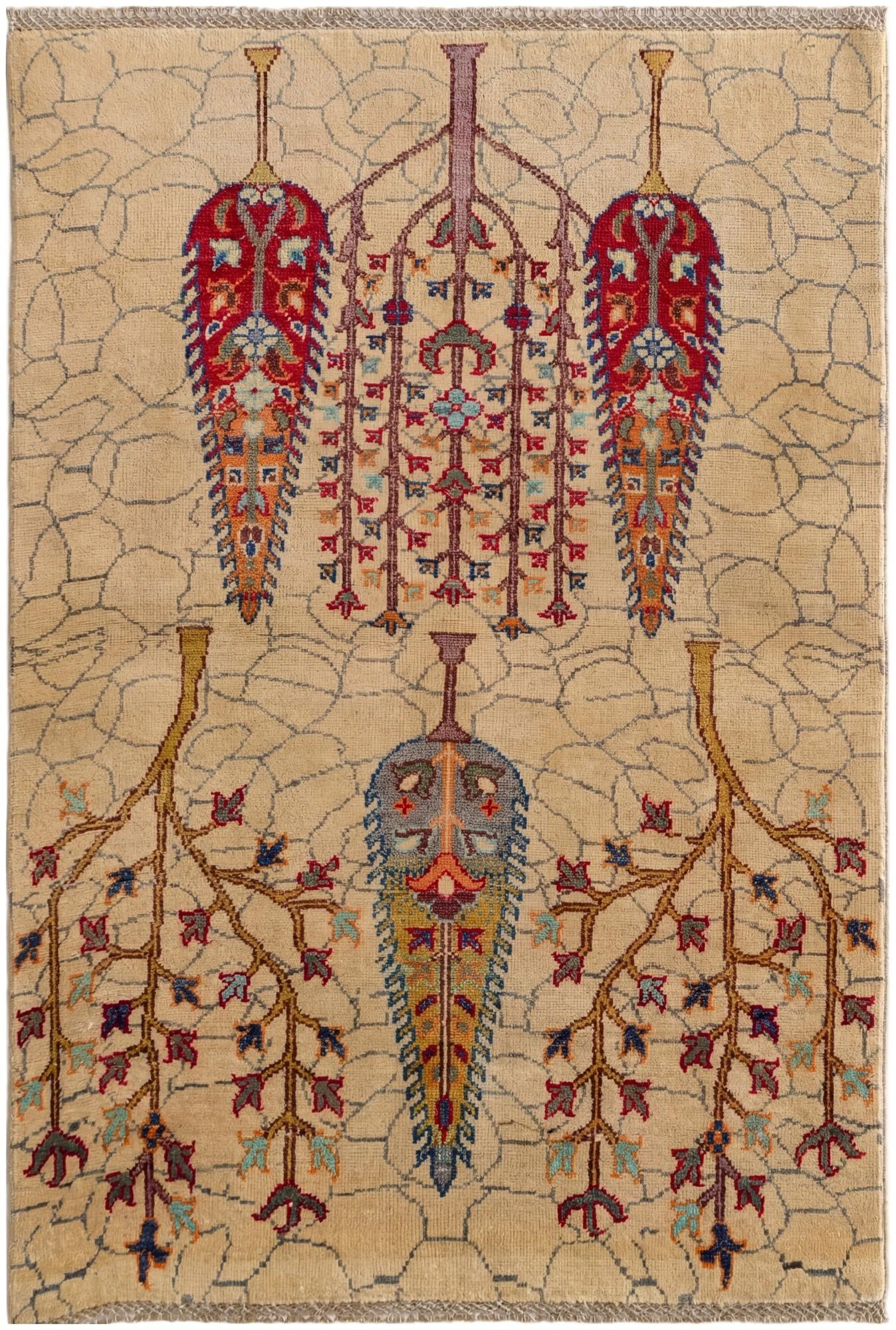 3' 3 x 4' 9 Hand Knotted Kazak Rug