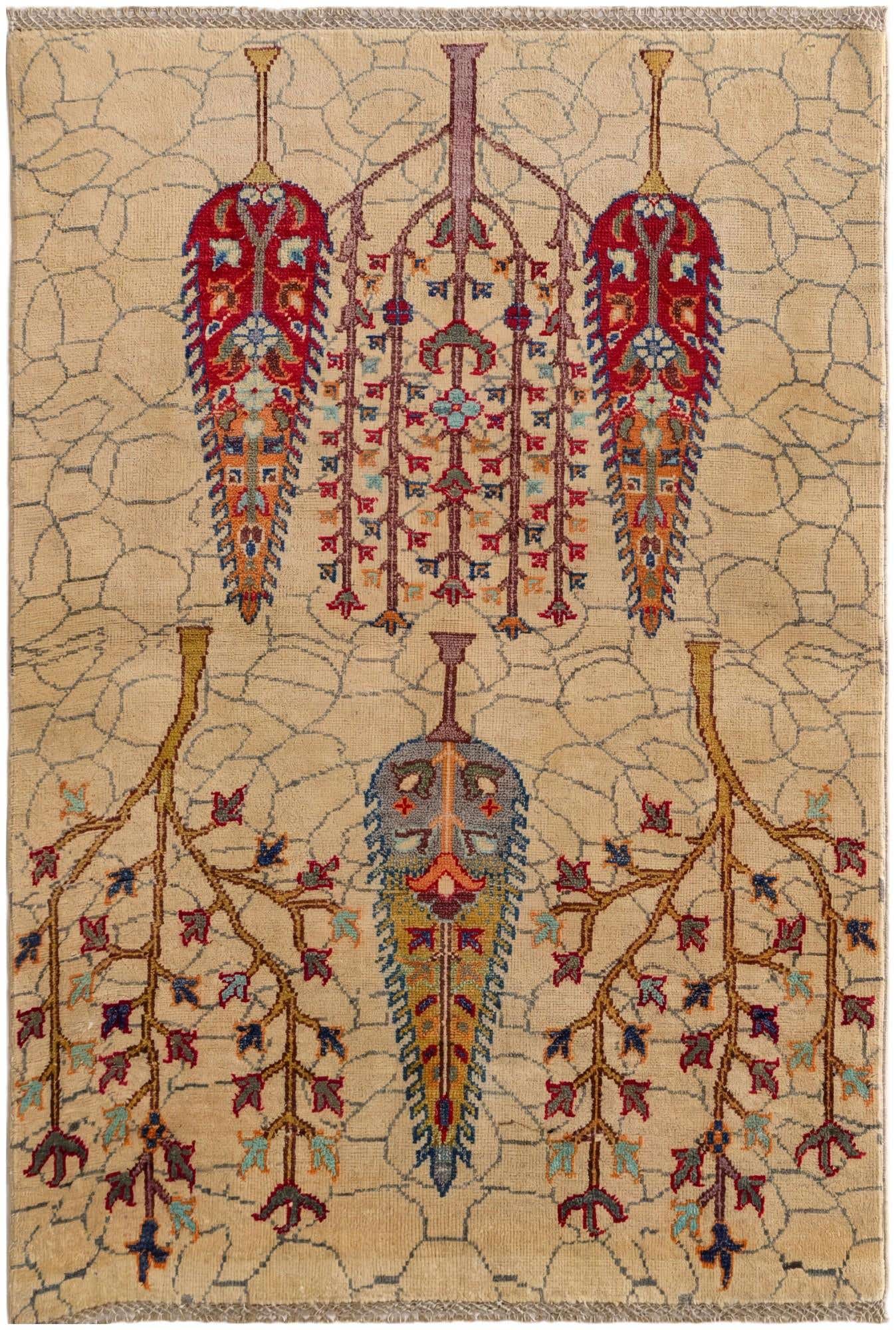 3' 3 x 4' 9 Hand Knotted Kazak Rug