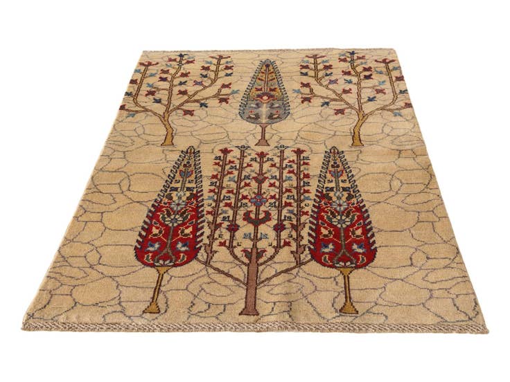 Detail image of 3' 2 x 5' Hand Knotted Kazak Rug