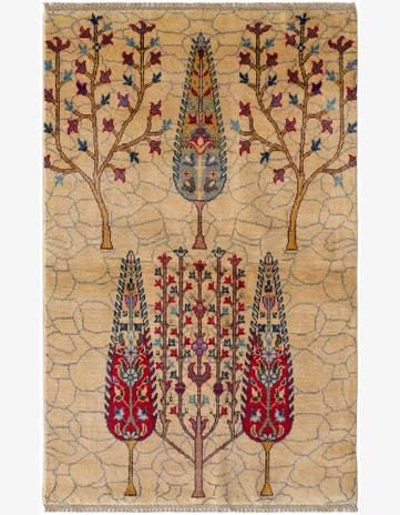 3' 2 x 5' Hand Knotted Kazak Rug