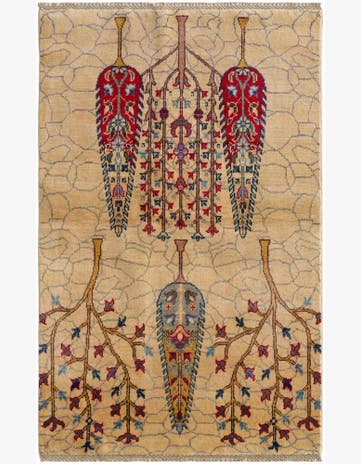 3' 2 x 5' Hand Knotted Kazak Rug