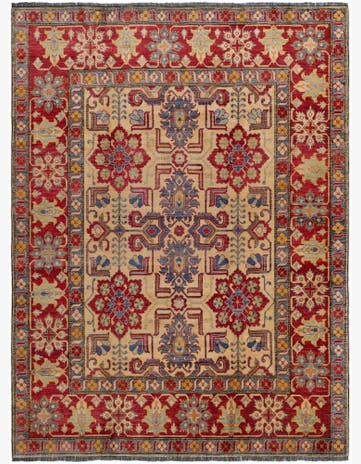 7' 6 x 10' Hand Knotted Kazak Rug