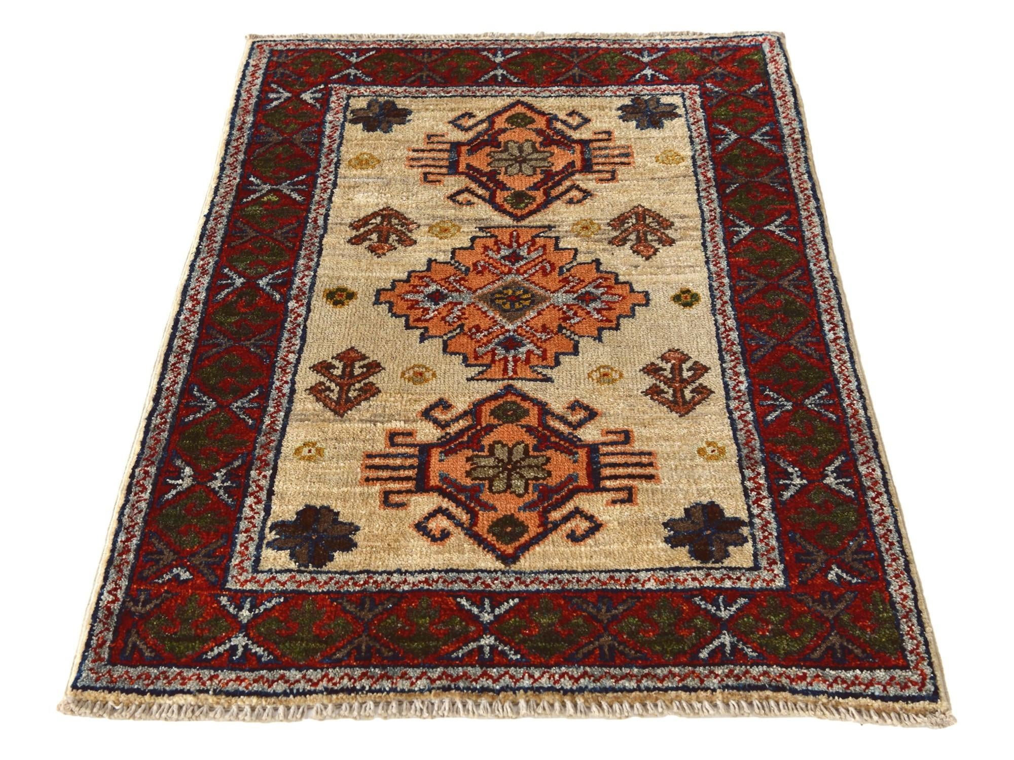 2' x 2' 10 Hand Knotted Kazak Rug