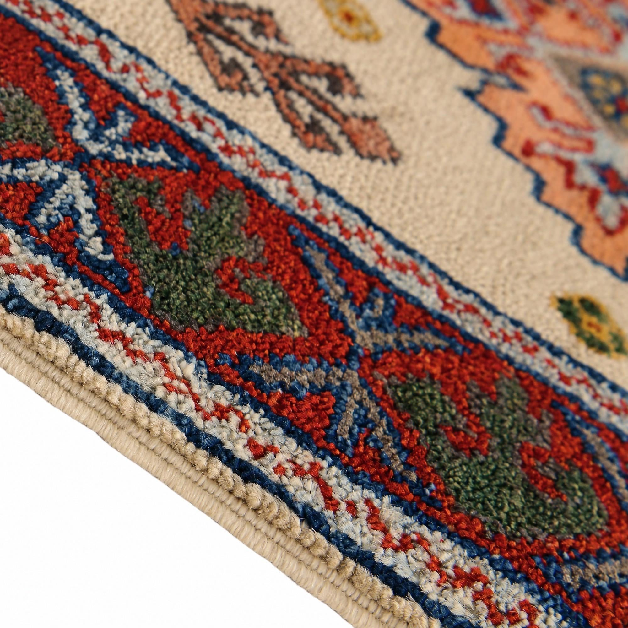 60cm x 85cm anudado a mano Kazak Alfombra