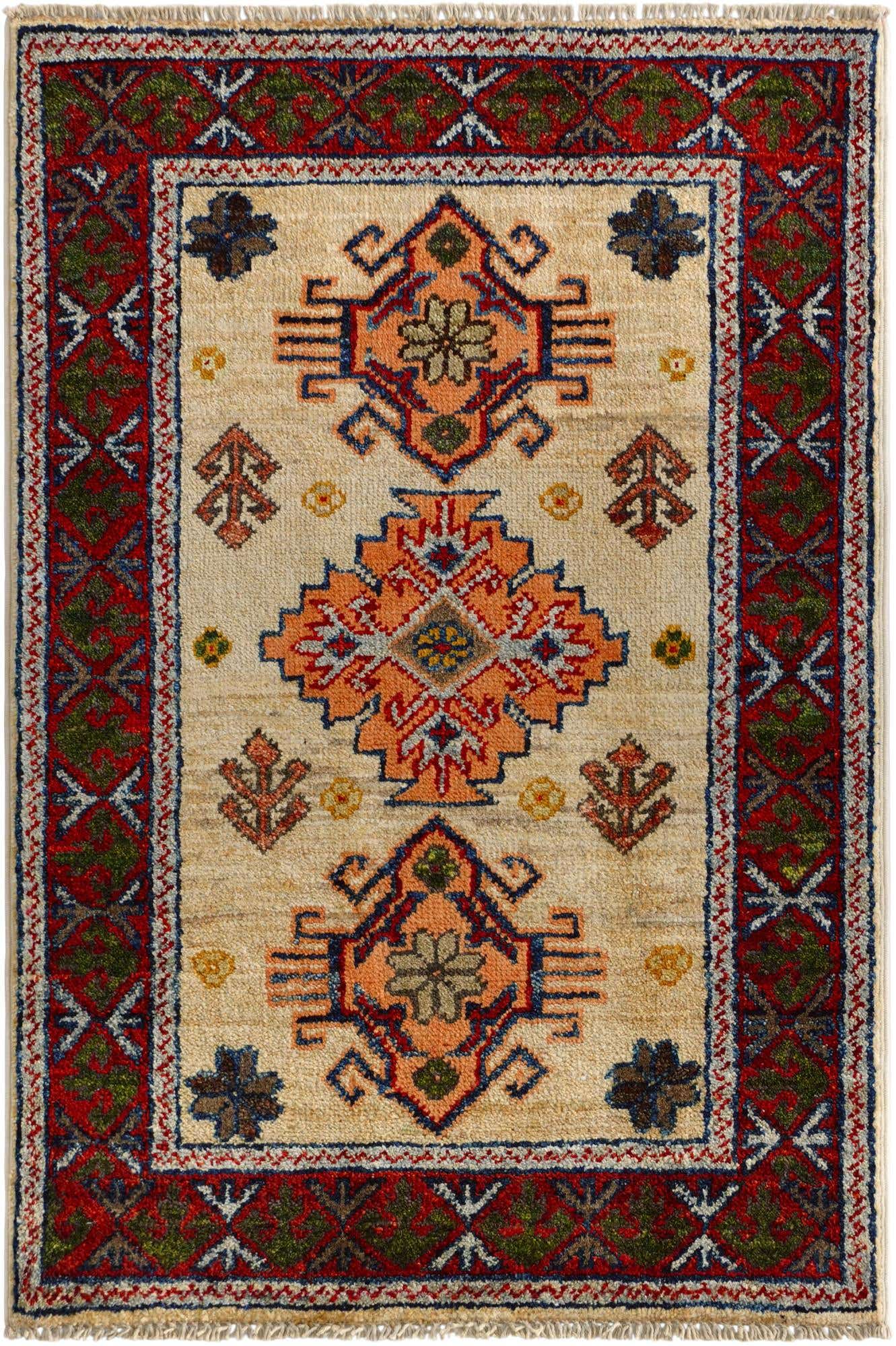 2' x 2' 10 Hand Knotted Kazak Rug