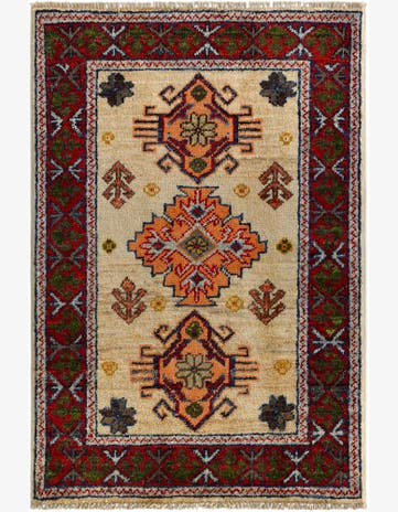 2' x 2' 10 Hand Knotted Kazak Rug