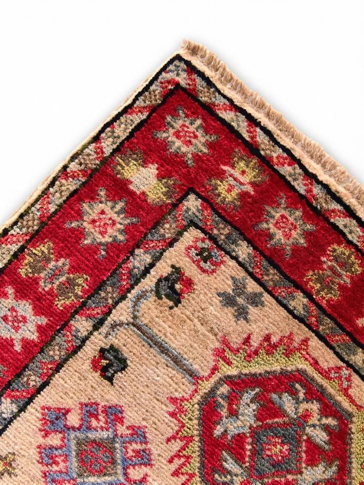 Detail image of 1' 11 x 2' 10 Hand Knotted Kazak Rug