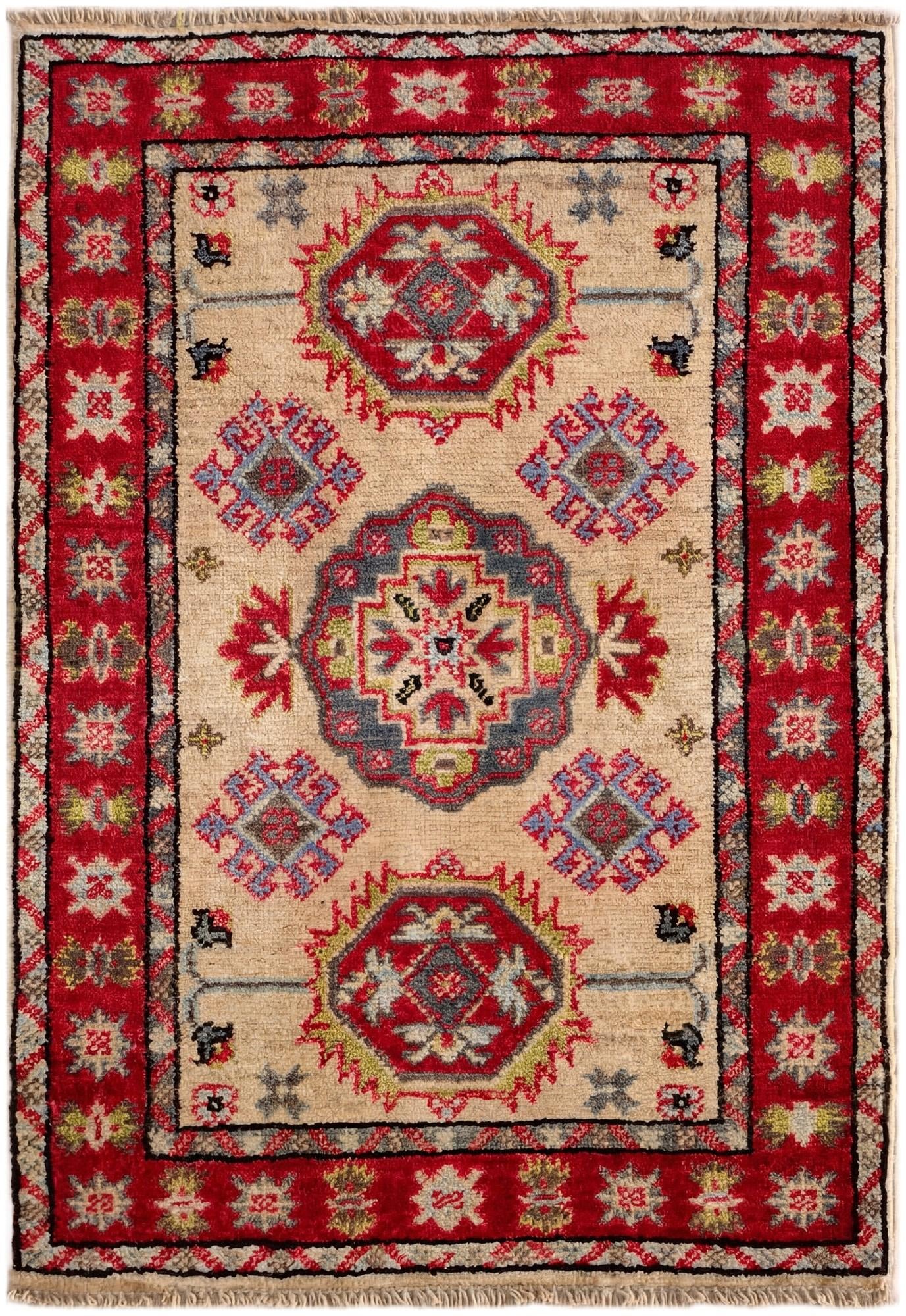 1' 11 x 2' 10 Hand Knotted Kazak Rug
